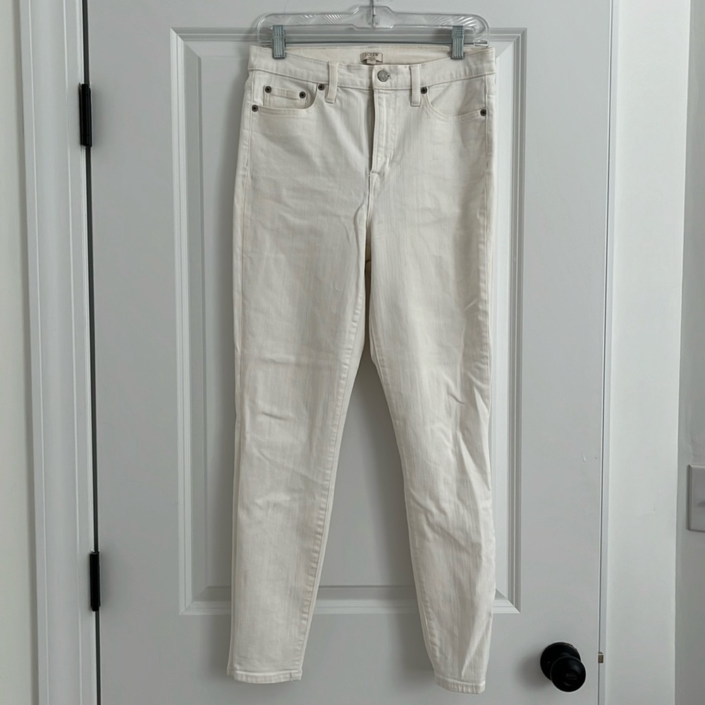 J.Crew White Skinny High Rise Jean